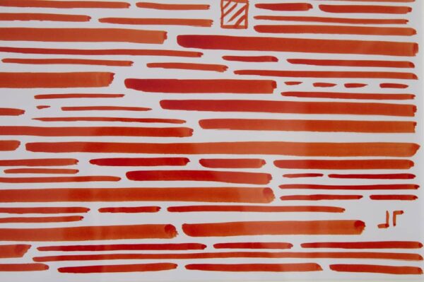 toile contemporaine calligraphie rouge 1 TC16_3