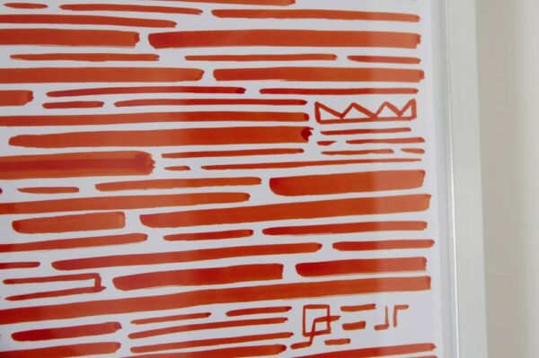 toile contemporaine calligraphie rouge 2 TC20_3