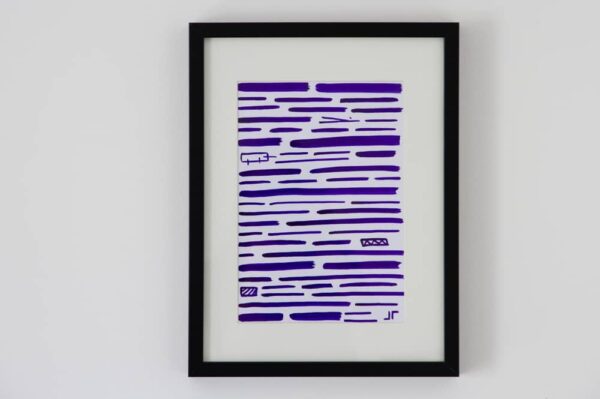 contemporary art calligraphy purple 2 TC22_1